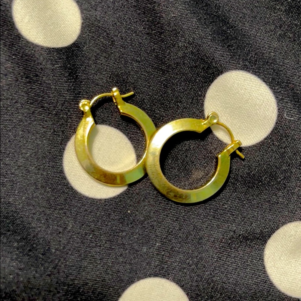 Small gold hoop earrings